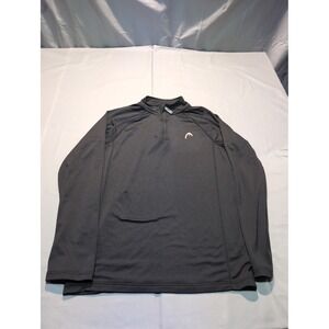 Head Mens Pullover Long Sleeve Black Athletic Training Shirt - Medium